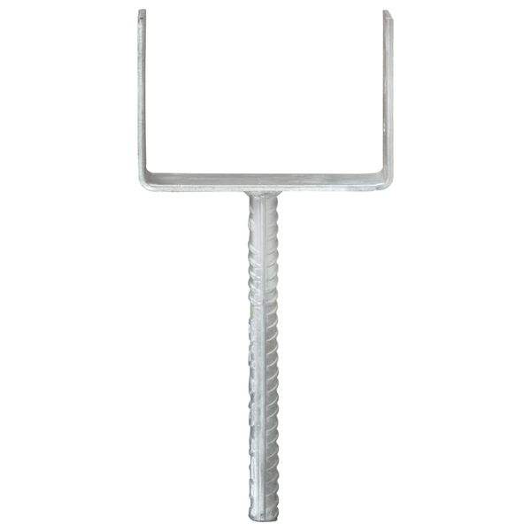 vidaXL Aita-ankkurit 6 kpl hopea 12x6x30 cm galvanoitu ter&auml;s