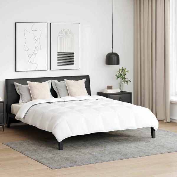 vidaXL Talvityyny tyynyllä 3 pcs Valkoinen Untuvahöyhen