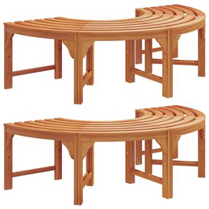 vidaXL Puun penkki 8 -Seater 2 kpl 160 x 80 x 45cm Tihe&auml; Eukalyptuspuu