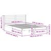 vidaXL Sängyn runko Vaha ruskea 140 x 210 cm Massiivinen mänty