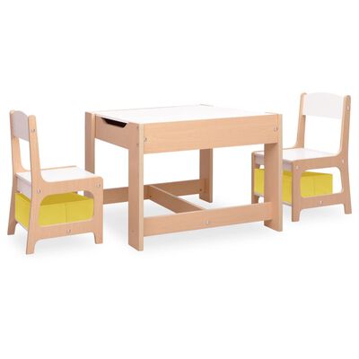vidaXL Lasten pöytä ja 2 tuolia MDF