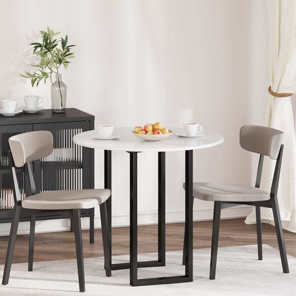 vidaXL P&ouml;yt&auml;levy Korkeakiilto valkoinen 80 x 80 x 1,5 cm Tekninen puu