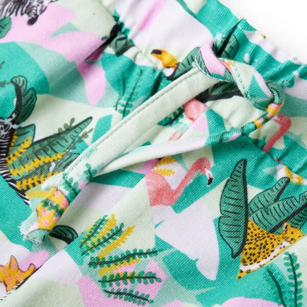 Lasten shortsit kiristysnyörillä vaalea minttu 140