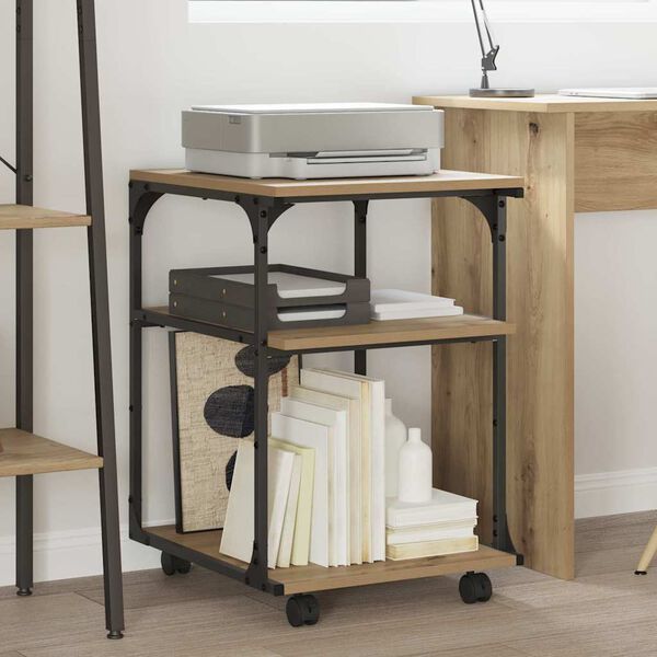 vidaXL Tulostinpidike Artisan tammi 43 x 48 x 64 cm Tekninen puu