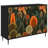 vidaXL Sivup&ouml;yt&auml; ZAANDAM Musta tammi 102 x 33 x 76 cm Tekninen puu
