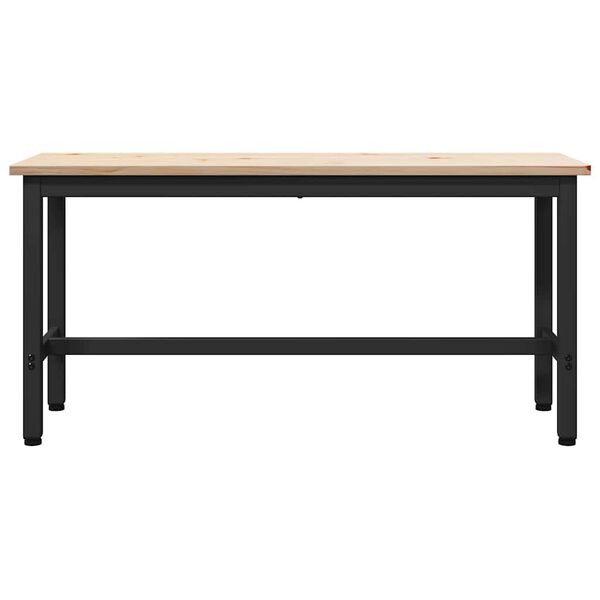 vidaXL Ruokapenkki Luonnollinen 100 x 32,5 x 49 cm T&auml;yspuinen m&auml;nty