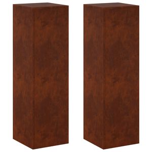 vidaXL Kasviteline 2 pcs Ruosteinen 30 x 30 x 100 cm S&auml;&auml;nkest&auml;v&auml; ter&auml;s