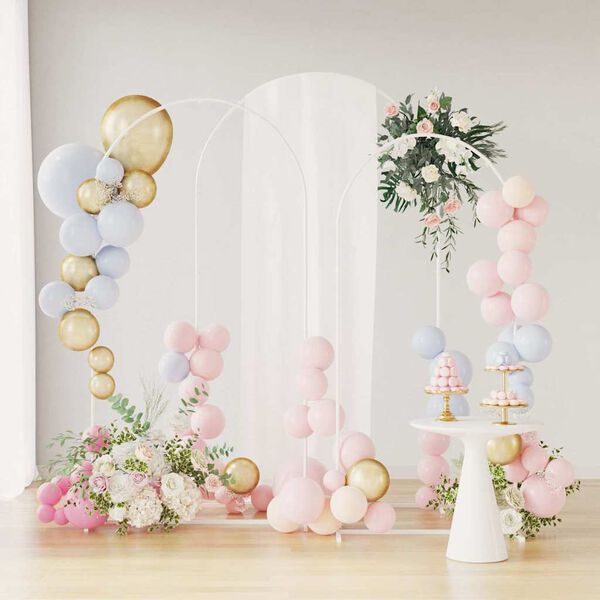 vidaXL H&auml;&auml;t Kaari 3 pcs Valkoinen Ter&auml;s