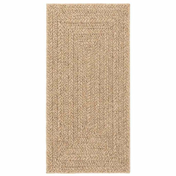 vidaXL Matto ZIZUR beige 60x110 cm juuttityyli sisä- ja ulkokäyttöön
