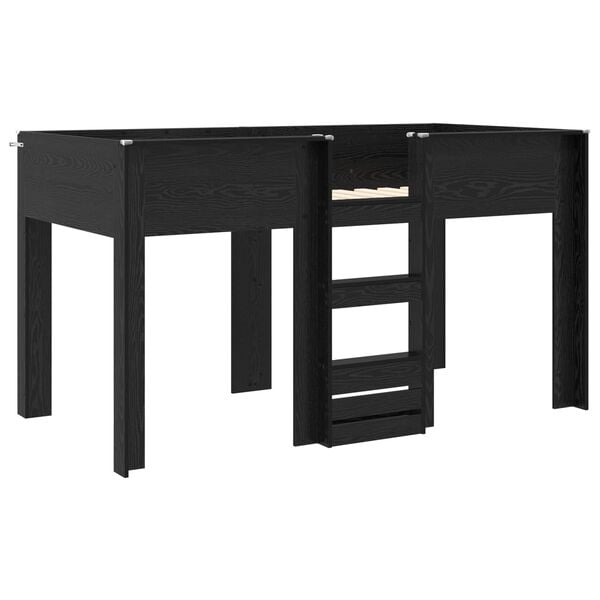 vidaXL Kerross&auml;nky Lapset Musta tammi. 100 x 200 cm Tekninen puu