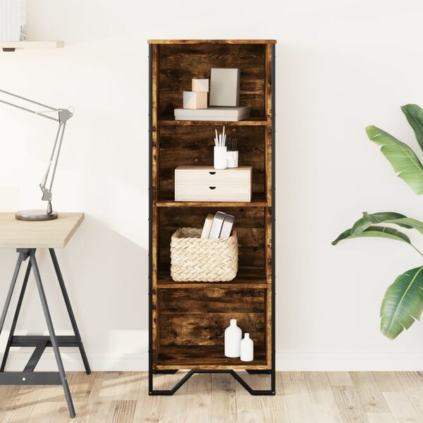 vidaXL Kirjahylly savutammi 50x31x137,5 cm tekninen puu