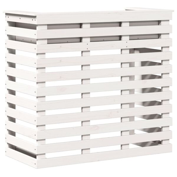 vidaXL Ulkobaarip&ouml;yt&auml; valkoinen 113,5x50x103 cm t&auml;ysi m&auml;nty