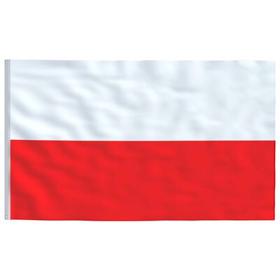 vidaXL Puolan lippu ja lipputanko 5,55 m alumiini