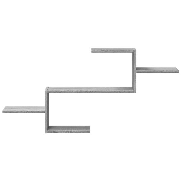 vidaXL Seinähylly harmaa Sonoma 104x15x49 cm tekninen puu