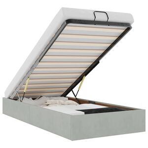 vidaXL Ottomaanien s&auml;ngyn runko ilman patjaa Vaaleanharmaa yksitt&auml;inen