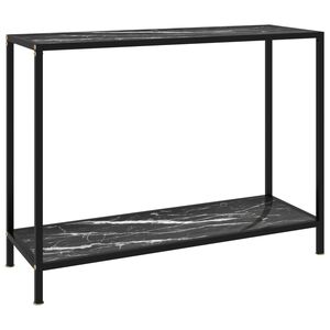 vidaXL Konsolip&ouml;yt&auml; musta 100x35x75 cm karkaistu lasi