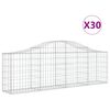 vidaXL Kaarevat kivikorit 30 kpl 200x30x60/80 cm galvanoitu rauta
