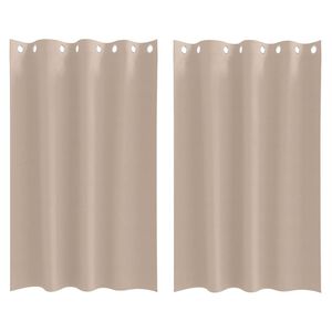 vidaXL Piment&auml;v&auml; verho renkailla 2 kpl Taupe 175 x 140 cm Polyesteri