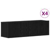 vidaXL TV-tasosetti 4 pcs Musta tammi. 100 x 30 x 30 cm Tekninen puu