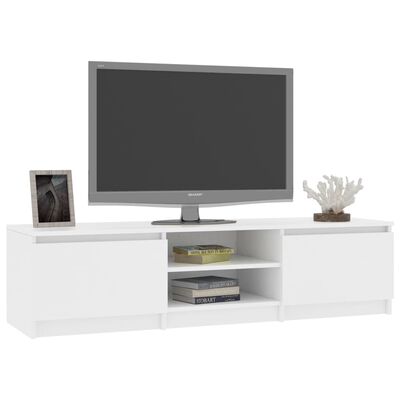 vidaXL TV-taso valkoinen 140x40x35,5 cm lastulevy