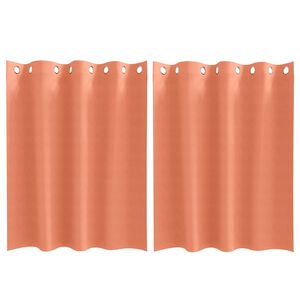 vidaXL Piment&auml;v&auml; verho renkailla 2 kpl Terrakotta 140 x 140 cm