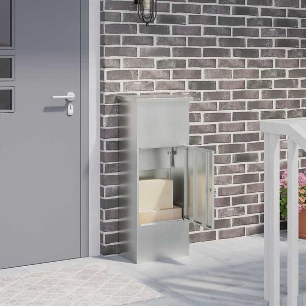 vidaXL Pakettipostilaatikko s&auml;ilytystilassa Musta 44,5 x 29 x 110,5 cm