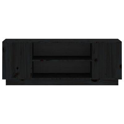 vidaXL TV-taso musta 110x35x40,5 cm täysi mänty