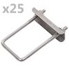 vidaXL Aitatolpan U-liitin 60x40 mm 25 sarjaa