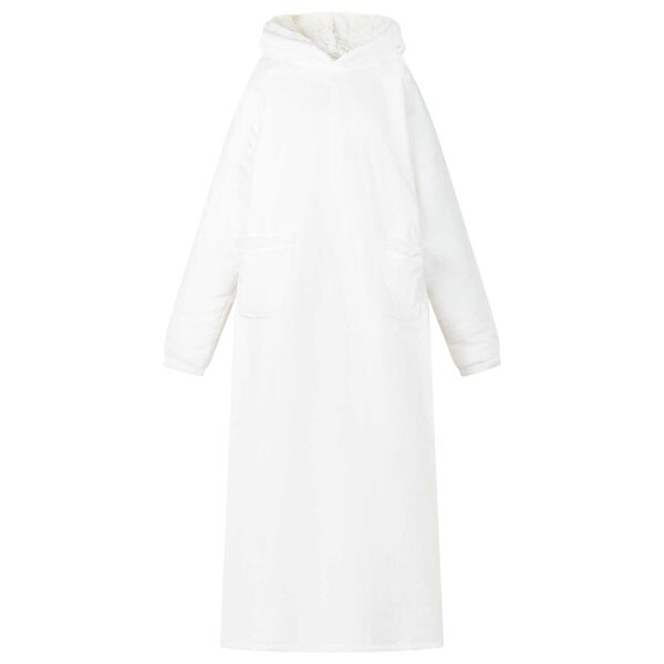 vidaXL Viltti-huppari Valkoinen l Fleece ja flanelli