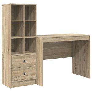 vidaXL P&ouml;yt&auml; Sonoman tammi 145.5 x 50 x 127 cm 2 kpl