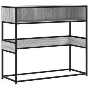 vidaXL Konsolip&ouml;yt&auml; harmaa Sonoma 90x35x80 cm tekninen puu