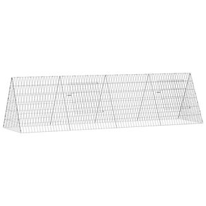 vidaXL Kaniinih&auml;kki Hopea 215 x 55 x 55 cm Galvanoitu ter&auml;s