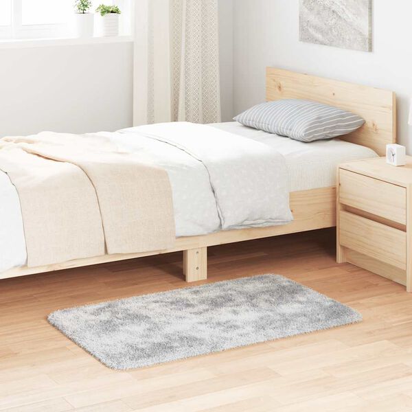 vidaXL Pörrömatto korkeanukkainen NAVARRA hopeanharmaa 60x100 cm