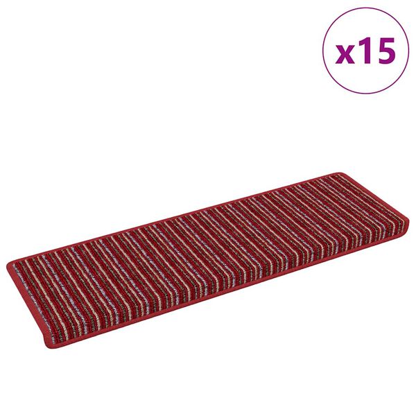 vidaXL Itseliimautuvat portaamatot 15 pcs Punainen 65 x 21 x 4 cm