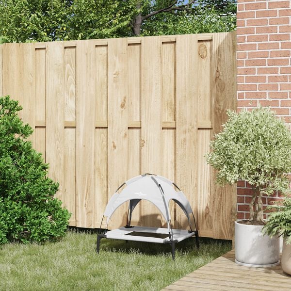 vidaXL Koiran Peti Hopea harmaa s Teräs