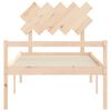 vidaXL Vanhusten sänky päädyllä 100x200 cm täysi puu