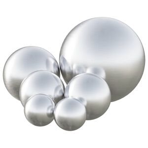 vidaXL Harjattu Pallo 6 kpl &Oslash; 15 cm Hopea Ruostumaton ter&auml;s 201