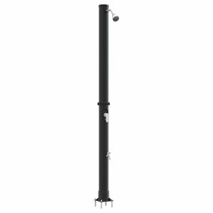 vidaXL Ulkoilma-aurinkosuihku 20 l PVC ja alumiini Musta