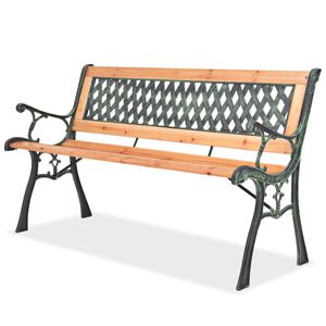 vidaXL Puutarhapenkki 122 cm puu