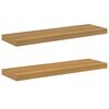 vidaXL Sein&auml;hylly 2 pcs Ruskea 80 x 23,5 x 4 cm Tekninen puu