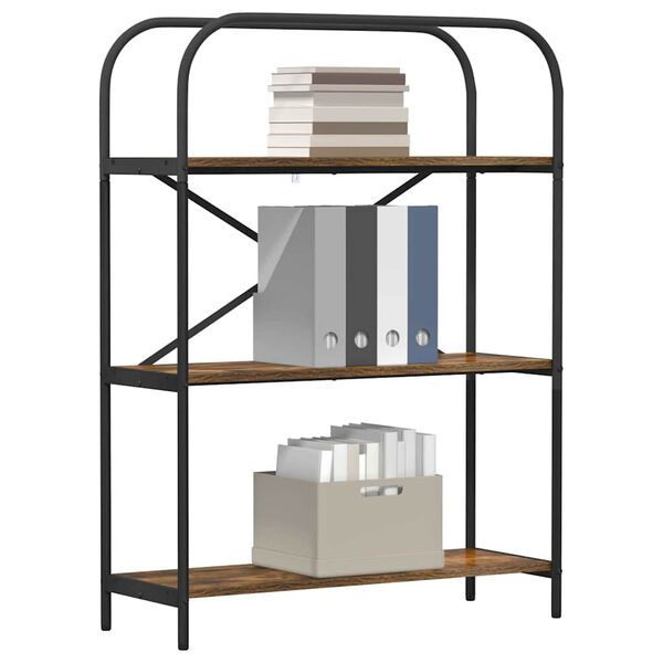 vidaXL Kirjahylly Savup&auml;hkin&auml; 80 x 30 x 109 cm Tekninen puu