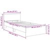 vidaXL Sängyn runko päätyllä Artisan tammi 3FT Single Tekninen puu