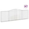 vidaXL Kaarevat kivikorit 7 kpl 400x30x120/140 cm galvanoitu rauta