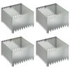 vidaXL Nurmireunus 4 pcs 60 x 60 x 35 cm Ter&auml;s Hopea