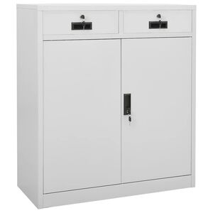 vidaXL Toimistokaappi vaaleanharmaa 90x40x102 cm ter&auml;s