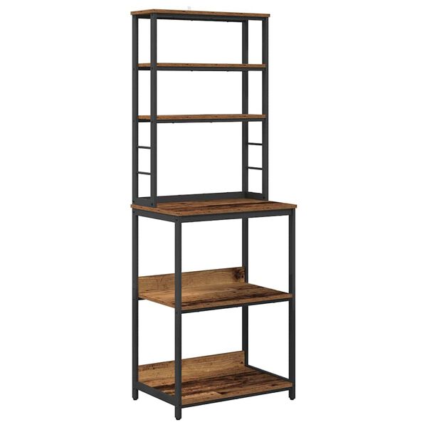 vidaXL Keitti&ouml;hylly Vanha Puu 60 x 40 x 168 cm Tekninen puu