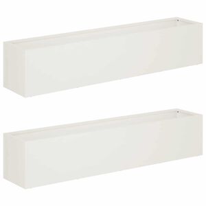 vidaXL Puutarha ruukku 2 kpl valkoinen 80 x 20 x 20 cm