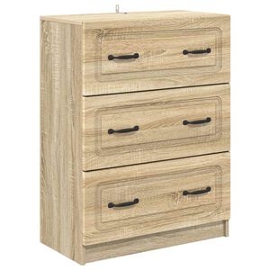 vidaXL Laatikkokaappi Sonoma-tammi 66 x 34,5 x 87 cm Tekninen puu
