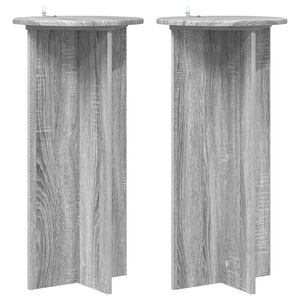 vidaXL Kasviteline 2 kpl Harmaa sonoma 40 x 40 x 80 cm Tekninen puu