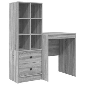 vidaXL P&ouml;yt&auml; Harmaa Sonoma 105,5 x 50 x 127 cm 2 kpl